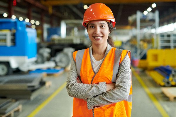 Confident Factory Worker Posing