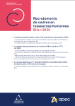 Recrutements de cadres en ressources humaines : bilan 2020