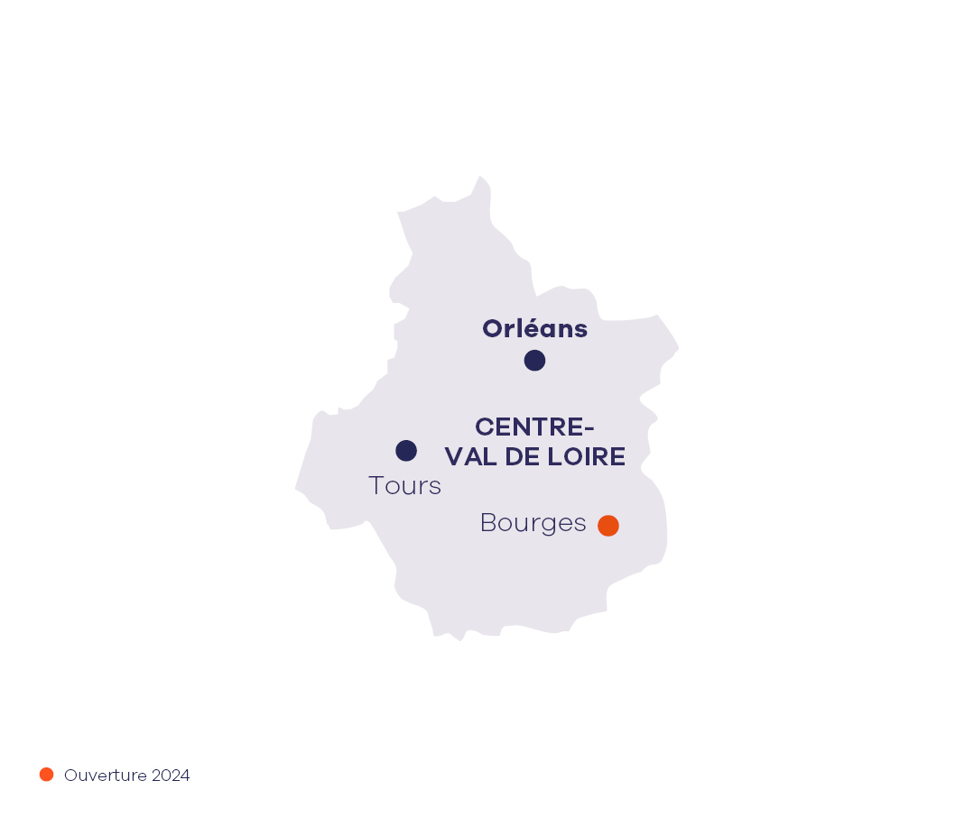 Carte centres CVL.