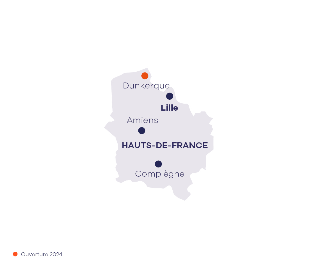 Carte centres HDF