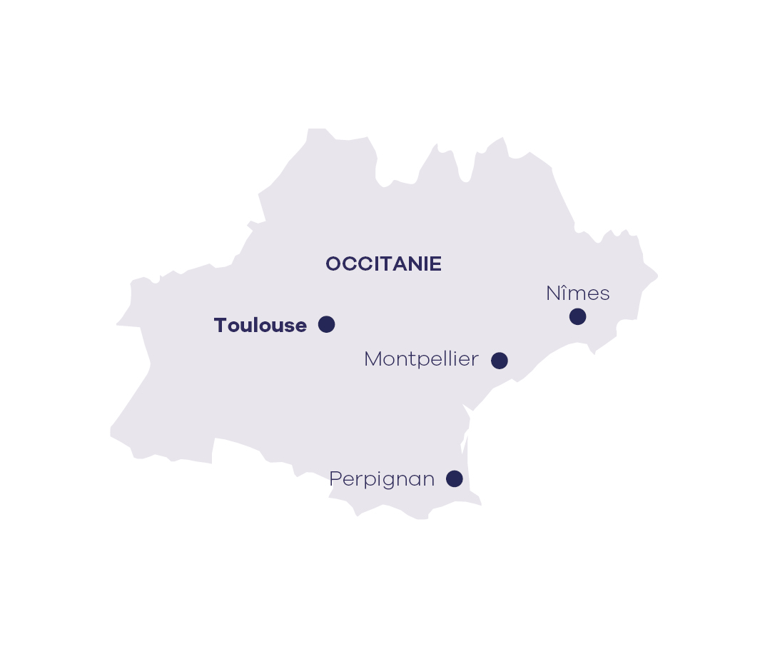 Carte centres OCCITANIE